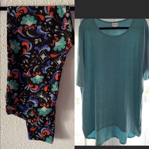 LuLaRoe Short Sleeve Shirt & Legging Set